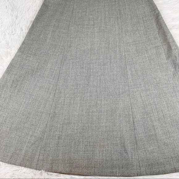 Graeme Black Virgin Wool knee length a-line Skirt gray high rise Made in Italy - Picture 9 of 10